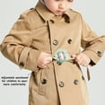 thumbnail image 4 of Abrigos de vestir clásicos para niños de Laklulu, abrigos tipo gabardina con botones para otoño, 4 of 5