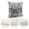 thumbnail image 4 of Orinice Deer Antlers Snow Graphic Decorative Throw Pillow Cover with Zipper Closure Winter Theme for Home Couch Living Room Bed Sofa, 1PC 12x12in, 4 of 5