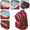 thumbnail image 4 of Game Controller Red Pattern Backpack for School, Cute School Bag with Adjustable Shoulder Straps and Padded Back, 16.9"x12.6"x5.9", 4 of 5