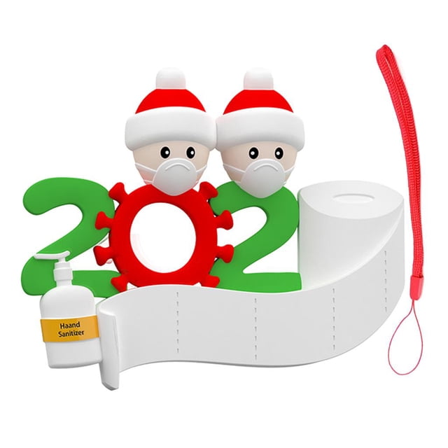 Adorno colgante para árbol de Navidad, decoración navideña, colgante, etiqueta para bolso, regalo 2 personas