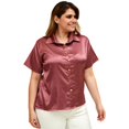 thumbnail image 2 of Camisa satinada en talla extra, modelo 731 (mauve) rosa 38 Roman Fashion Camisa extra 731, 2 of 5