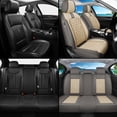 thumbnail image 7 of Car Seat Covers Full Set Fit for Toyota Prius 2001-2026, Premium Faux Leather Waterproof Breathable Anti‑Slip Seat Protectors, Gray&Beige, 7 of 7