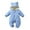 Blue, variant on Baby Bear Suit Winter Coat Warm Hooded Jumpsuit for Boys Girls,Kids Clothing,0-3 Months