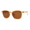 thumbnail image 2 of Mens Hipster Thin Plastic Keyhole Sunglasses Peach Brown, 2 of 4