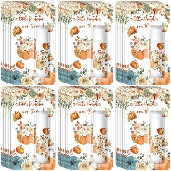 Bálsamo labial Sacubee Fall Little Pumpkin Baby Shower, paquete de 30