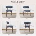 thumbnail image 6 of COLAMY NOYA Mid-Century Wooden Dining Chair Set of 6, Upholestered Kitchen Dining Chairs with Padded Seat, Modern Side Dining Chair for Dining Room & Kitchen, Blue, 6 of 11
