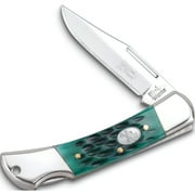 Fashion Little Warrior Lockback Jade Green Bone Knife (3.25 X 1.25) Made In China gm6419