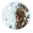 thumbnail image 1 of Toalla de playa ABPHQTO Baby Snow Monkey Macaca Fuscata Snowstorm 150 cm de diámetro, 1 of 1