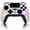 Cracked White, variant on UHM Wireless Controller for P4, Wireless Remote Gamepad with Unique Cracked Design/8 Adjustable LED Colors/Programmable Back Buttons/Super Turbo/Gyro/Dual Vibration for P4/P3/PC,Black