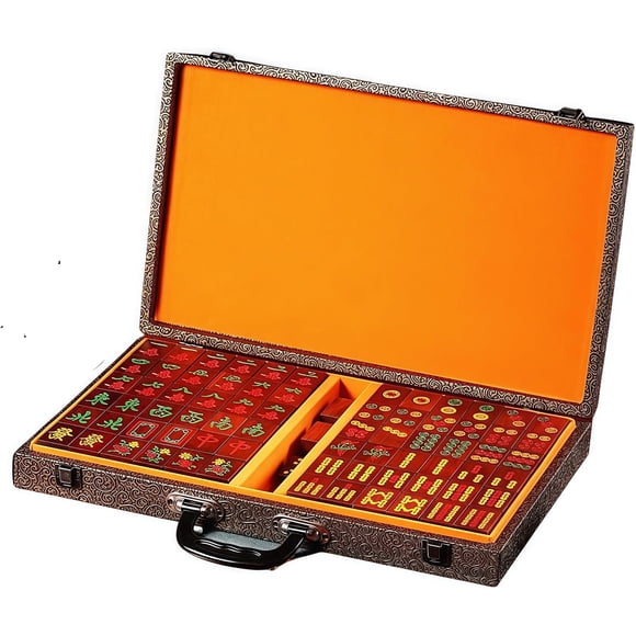 Nouveau Ensemble de Tuiles de Mah-Jong en Bois Naturel, Jeu de Mah-Jong et Cadeaux, Déco et Cadeaux Chinois, Déco du Nouvel An Chinois, 麻, 麻将