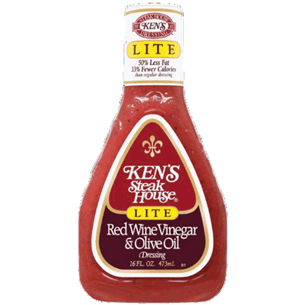 Ken's Steakhouse Lite Dressing, Red Wine Vinegar & Olive Oil, 16 Fl Oz