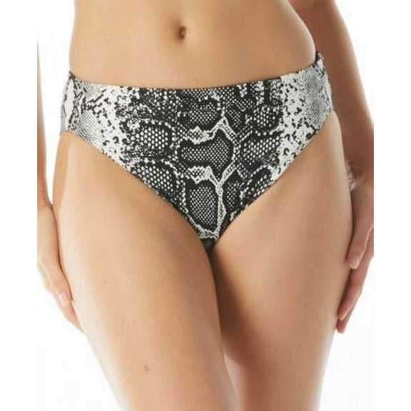 $74 Vince Camuto Women Reversible High-Leg Bikini Bottoms Black Size Small