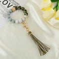 thumbnail image 3 of shenmeida Silicone Beads Bracelet Keyring Bangle Keyring Portable Keys Ring Holder Tassel Women Accessories, 3 of 8