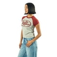 thumbnail image 4 of Dr Pepper Logo Women's Gray Heather Crew Neck Short Sleeve Baby Raglan Tee-Small, 4 of 4