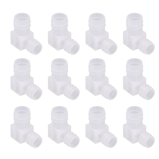 Barbed Fitting, Rust Proof 90 Degree Right Angle 12Pcs Plastic Hose Barb Adapter Transparent For Aquarium 16x20mm