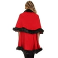 thumbnail image 3 of YELETE Women's Poncho, Fashion, Red, One Size, 3 of 4