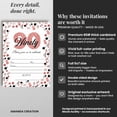 thumbnail image 4 of 90th Birthday Party Invitations – Rose Gold & Silver Confetti Design, Fill-In Cards with Envelopes, 5x7 Size, Set of 20, 4 of 9