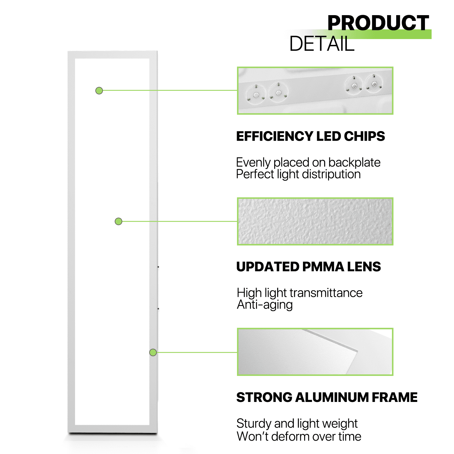 Magshion 2 Piece 1x4 LED Flat Panel Light, 3 Color Selectable - LED Panel Light Dimmable Drop Ceiling Troffer Fixture, 4000LM,110LM/W