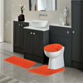 thumbnail image 3 of 7pc Non Slip Mat Rug for bathroom Hunter green Color #6 Ultra Soft Chenille 1 Mat 1 Contour Mat  1 Lid Cover  4pc Ceramic Accessories, 3 of 3