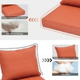 thumbnail image 2 of XIZZI Luxury Outdoor Sofa Cushion for Patio Furniture, 25*25*5.7 Deep Seat Cushions and Back Cushion Set for Wicker Chair, Water Resistant Fade Resistant, Orange, 2 of 6