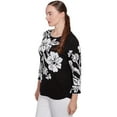 thumbnail image 3 of Alfred Dunner Womens Dramatic Floral Crew Neck Top, 3 of 4