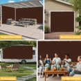 thumbnail image 6 of Brown Pure Color Garage Door Cover Banner 7 x 16 FT, Aesthetics Contemporary Luxury Garage Door Curtains Backdrop with Grommets for Indoor Outdoor Wall Party Porch Yard Decorations Background, 6 of 9
