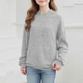 thumbnail image 6 of XQYLOS Girls Lightweight Ribbed Knit Sweatshirt Long Sleeve Pullover with Pocket Fall Fashion Clothes Soft Comfortable Casual Kids Tops, 6 of 7