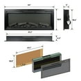 thumbnail image 5 of Innoflame 44" Electric Fireplace, Recessed in Wall/Furniture, Fireplace Heater for Living Room, Adjustable Flame Brightness, Realistic Resin Log, Remote, 9H Timer, Black, 5 of 6