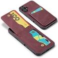 thumbnail image 3 of for Apple iPhone 16 Case for Women Girls, Premium PU Leather Wallet Case with Card Slots on Back Flip Protective Case for iPhone 16 Phone Case - Red, 3 of 9