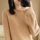 thumbnail image 3 of Suéter de cuello redondo de otoño e invierno, suéter de mujer, suéter de color sólido, manga larga, camisa de base corta interior fina para mujer, 3 of 6