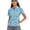 Blue Botanical Print, variant on Whosucclay Breathable Golf Polo Tops, Sunflower Notes Pattern Polyester Casual Sports 1/4 Zip Polo Shirts for Tennis Gym Outdoor Sports Size Medium