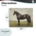 thumbnail image 4 of Stupell Industries Transitional Espresso Horse in Pastoral Field Canvas Art, 20 x 16, by Petals Prints Design, 4 of 8