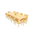 thumbnail image 4 of Grade-A Teak Dining Set: 10 Seater 11 Pc: 118" Mas Rectangle Trestle Leg Table And 10 Maldives Arm Chairs Outdoor Patio WholesaleTeak #51ML2511, 4 of 4