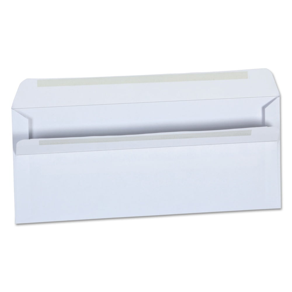 Universal UNV36100 Self-Seal 4.13 in. x 9.5 in. #10 Square Flap Business Envelope - White (500/Box)