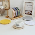 thumbnail image 4 of Xiao Hua 4-piece set of anti slip and heat-resistant hand woven cotton coasters -4.33inch,Pink, 4 of 4