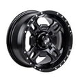 thumbnail image 4 of 4/137 Tusk Beartooth Wheel 14x7 4.0 + 3.0 Matte Black for Suzuki Twin Peaks 700 4x4 2004-2005, 4 of 8