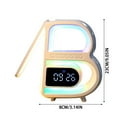 thumbnail image 2 of Wireless Charging Clock With Alarm And LED Desk Lamp Modern B Shaped Design ABS Material For Home Bedroom Nightstand Oven Bags for Cooking Solar Kitchen Timer Temperature Probe Interval Timer Dso213, 2 of 3