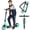 Green, variant on SIMATE Kick Scooter for Teens,Kids Ages 6-12,4 Adjustable Levels,Foldable, Lightweight , 8in Big Wheels,Max Load 240 LBS,Green