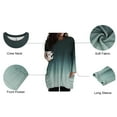 thumbnail image 5 of CASSIE LIZ Plus Size Tops 3X Long Sleeve Womens Shirts Fall Crew Neck Green Gradient Tunics Fashion Loose Fit Tee Winter Blouses Casual Oversized Pullovers with Pocket 3XL 22W 24W, 5 of 6