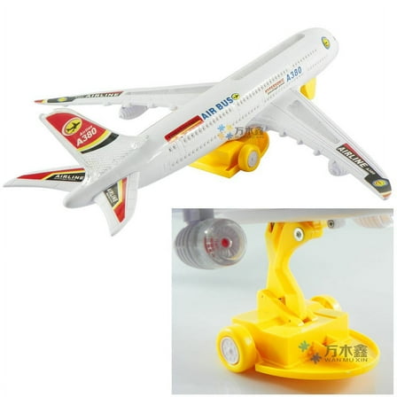 Joyabit A380 LED Flashing Lights & Music Kids Airplane Toy, Play Vehicle