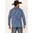 thumbnail image 4 of Moonshine Spirit Men's Record Player Floral Print Long Sleeve Snap Western Shirt - MSHO23W57-NVY, 4 of 4
