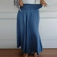 thumbnail image 4 of JJHGVB Palazzo Pants Wide Leg Pants Woman Women's Fashionable Casual Loose Wide Leg Elastic Waistband Casual Pants Barrel Pants Women Flowy Pants Blue 3XL, 4 of 9