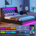 thumbnail image 3 of Greenstell Smart Charging Storage Bed Frame - 900lbs Capacity Noise-Free, Full, Black, 3 of 4