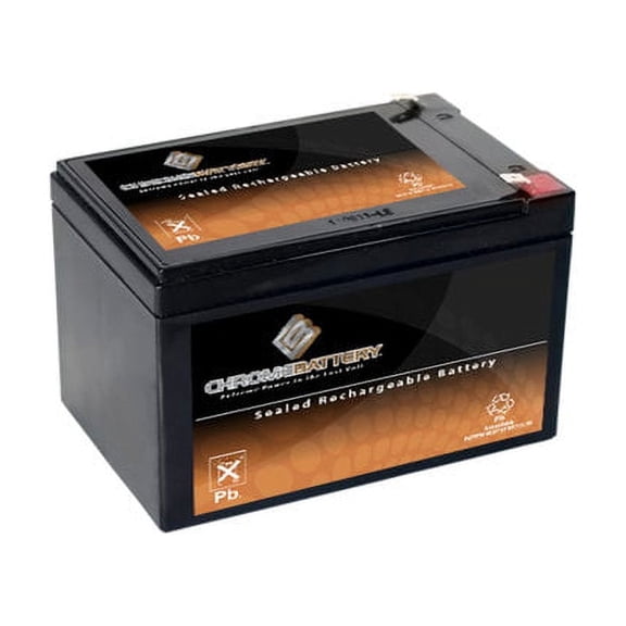 Chrome Battery 12V (12 Volts) 14.9Ah Sealed Lead Acid (SLA) Battery - T2 Terminals - for Zb-12-14.9