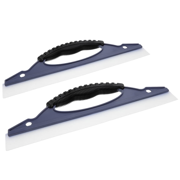 HEATSHAKING ABS Silicone Squeegee Blue for Car Glass Maintenance Snow Ice 2Pcs