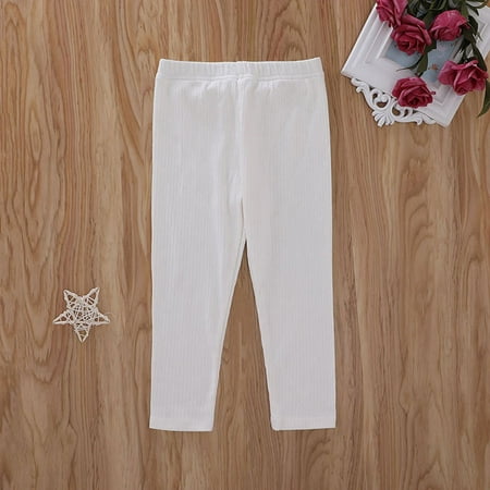 

Hunpta Toddler Girls Mid-Waist Pants Long Yoga Leggings Soild Sports Fitness Baby Kids Girls Pants