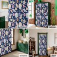 thumbnail image 6 of Shower Curtain, Ocean Starfish Shell Conch Pearl Waterproof Shower Curtain Set with Hooks for Bathroom Showers,Stalls and Bathtubs,72x72In Summer Flower Navy Blue Back, 6 of 9