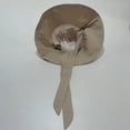 thumbnail image 4 of CoCopeaunts Women Bucket Hat Distressed Sun Protection Cotton Beach Sun Hat Summer Wide Brim Fisherman Hat Wide Chin Strap, 4 of 8