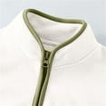 thumbnail image 4 of Cethrio Boys Fleece Jackets with Zipper, Lightweight Warm Casual Stand-up Collar Winter Outerwear White Size 14-16, 4 of 6