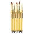 thumbnail image 2 of 5 Piezas Lápiz Trazador de Líneas de Dibujo de Uñas Arte Gel Polaco Manija de Cristal Oro Sunnimix Pluma del arte del clavo, 2 of 7